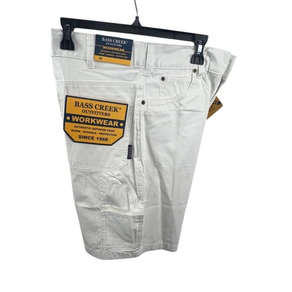 Bass Creek Outfitters Men's White Stretch Carpenter Shorts 30 Outdoor Workwear - Picture 9 of 16